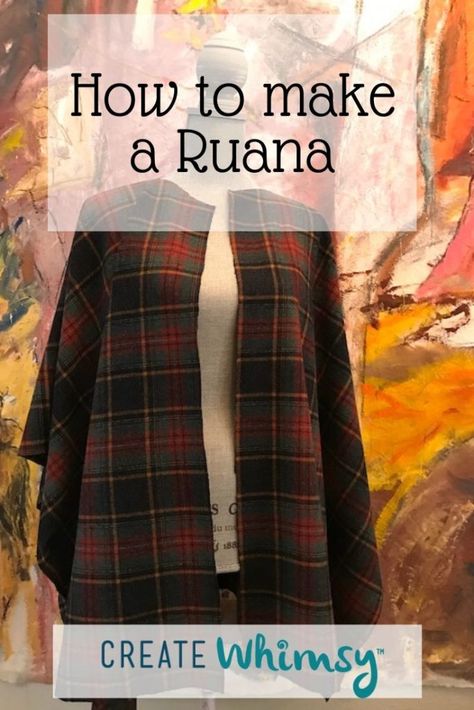 Ruana Pattern, Poncho Pattern Sewing, Diy Shawl, Sewing Garments, Ruana Wrap, Cape Pattern, Blanket Shawl, Scarf Outfit, Poncho Pattern