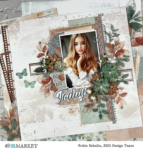 Mintay Scrapbooking Layouts, 49 Market Scrapbooking Layouts, 49 And Market Layouts, One Photo Scrapbook Layout, Page Scrapbooking Inspiration, Multi Photo Scrapbook Layouts, 2 Page Scrapbooking Layouts, Two Page Scrapbook Layouts, Lay Out Design