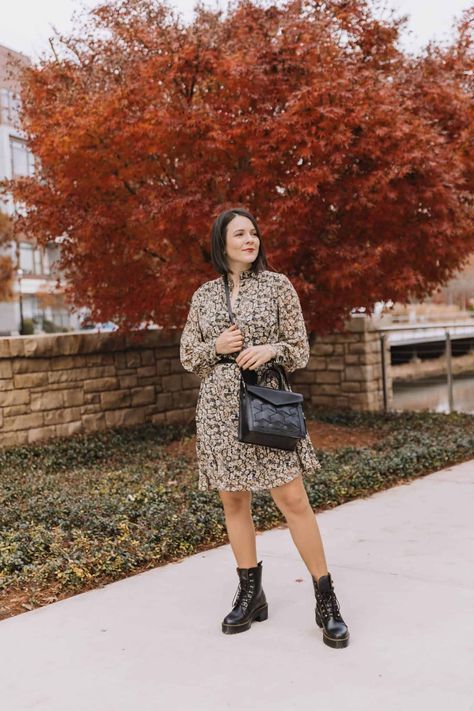 Dresses To Wear With Dr Martens | an indigo day - Lifestyle Blog Doc Martins Dress Outfit, Leona Dr Martens Outfit, Doc Martin Dress Outfits, Dresses With Dr Martens, Doc Marten Dress Outfit, Combat Boots And Dress Outfit, Dr Martens Outfit Winter Dresses, Docs And Dresses Outfit, Dr Martens With Dress