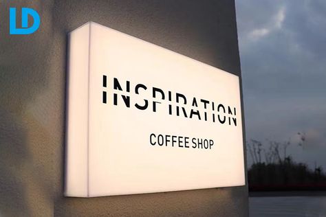 Illuminated Sign Boxes Outdoor Lighted Box Signs on Wall Lightbox Signage Outdoor, Neon Box Design Outdoor, Signs On Wall, Acrylic Box Design, Light Box Signage, Led Light Box Sign, Lightbox Signage, Backlit Signage, Signage Light