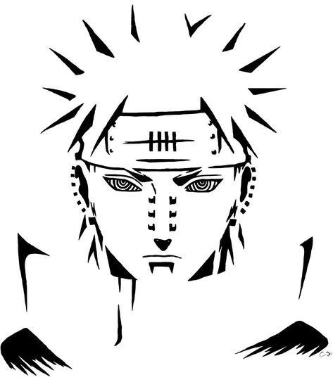 Naruto Character Drawing, Naruto Stencil, Anime Stencil, Naruto Black And White, Tato Naruto, رورونوا زورو, Naruto Tattoo, Naruto Sketch, Geniale Tattoos