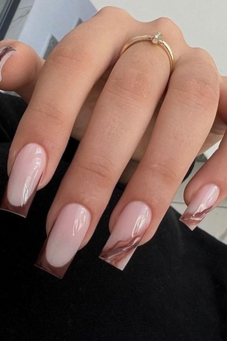 Trending Nail Colors, Carcase Iphone, Brown Acrylic Nails, Drip Nails, Work Nails, Fall Acrylic Nails, Classy Acrylic Nails, Long Acrylic Nails Coffin, Acrylic Nails Coffin Short