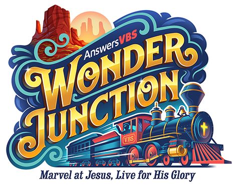 VBS 2025 Theme: Wonder Junction | Answers VBS Answers In Genesis Vbs 2025, Wonder Junction Vbs Decorations, Vbs Wonder Junction, Answers In Genesis Vbs 2024, Wonder Junction Vbs, Wonder Junction Vbs 2025, Vbs Themes Ideas, Cowboy Vbs, Western Vbs