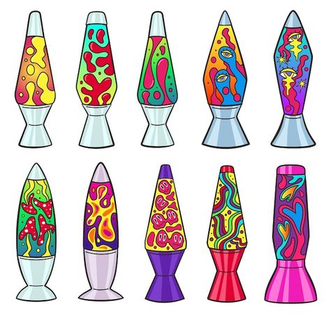 Lava Lamp Digital Art, Lava Lamps Drawing, Lava Lamp Acrylic Painting, How To Draw A Lava Lamp, Cartoon Lava Lamp, Lava Lamp Art Drawing, Lava Lamp Coloring Page, Mushroom Lava Lamp Tattoo, Lava Lamp Art Lesson