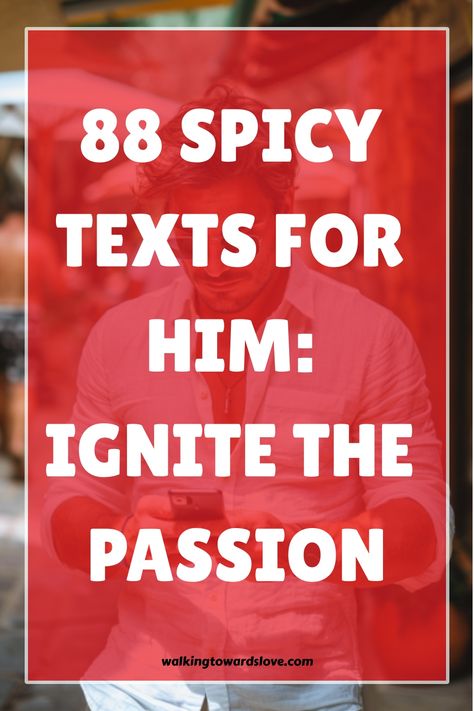 Enhance your relationship with these 88 spicy texts for him! From sweet surprises to steamy messages, these texts will keep the spark alive. Whether you're in a long-term relationship or just starting out, sending a spicy text is a fun way to show your partner how much they mean to you. Take your communication game up a notch and make his day with these creative and flirty messages. Get inspired today and watch the magic unfold! Spicy Good Morning Texts For Him, Spicy Notes For Boyfriend, Spicy Texts To Send To Boyfriend, Talk Me Through It Spicy, Spicy Messages For Him, Dirty Messages For Him Texts, Talking Him Through It Spicy, Flirty Texts To Send Him, Text To Send Him