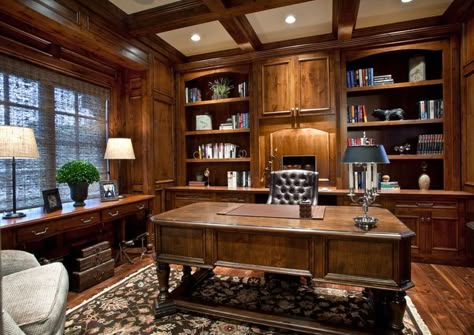 how about an office just off the front entrance?  half of the formal LR would make fine size home office for us to share... Built In Bookshelves, Lawyer Office, Home Office Design Ideas, Outfit Office, Office Design Ideas, Studio Living, Office Library, Best Office, Office Designs