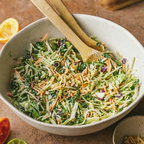 Tangy Citrus Slaw (Gluten Free, Low Carb) Citrus Coleslaw Recipe, Citrus Slaw, Almond Flour Biscuits, Coleslaw Dressing, Keto Biscuits, Broccoli Slaw, Slaw Recipes, Coleslaw Mix, Coleslaw Recipe