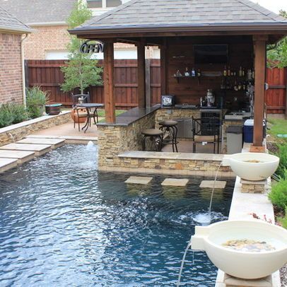 Small Backyard Pools Design Ideas, Pictures, Remodel, and Decor - page 4 Pool Bar Ideas, Pools Design, Backyard Pool Design, Kolam Koi, Casa Country, Small Pools, Backyard Pools, Dream Pools, Backyard Pool Designs