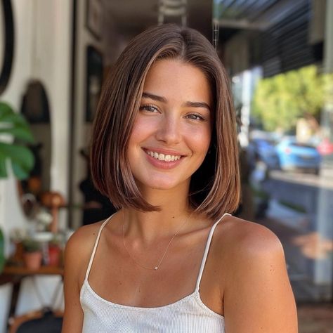 Collarbone Straight Hair, Short Straight Hair Oval Face, Straight Hair Collar Bone Length, Lob Collar Bone Length Straight, Short Bob Square Face Straight Hair, Above The Shoulder Haircuts, Above Shoulder Hair, Above Shoulder Length Hair, Shoulder Haircut