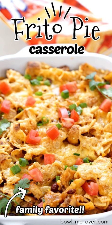 Casseroles With Fritos Corn Chips, Frito Pie Recipe Casseroles, Recipes With Fritos, Fritos Pie, Frito Casserole, Frito Pie Casserole, Frito Recipe, Hamburger Casseroles, Frito Pie Recipe