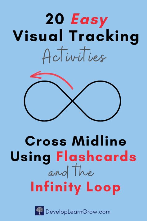 These 20 Easy Visual Tracking Activities can be used with Flashcards & the Infinity Loop. Crossing Midline Activities are great for Brain Deveopment and Learning. Reading Skillls. Reading Skills Activities. Visual Tracking Activities for Kids. Visual Tracking Occupational Therapy. OT Crossing Midline Activities for Kids. Crossing Midline Activities Occupational Therapy. Lazy 8 Brain Gym. #readingskills #crossingmidlineactivities #visualtrackingactivitiesforkids #wholebrainteaching #braingym Vision Activities Occupational Therapy, Visual Tracking Occupational Therapy, Visual Therapy, Ocular Motor Activities For Kids, Visual Spatial Processing Disorder, Visual Tracking Activities, Occupational Therapy School Based Activities, Lazy 8 Activities, Perceptual Activities