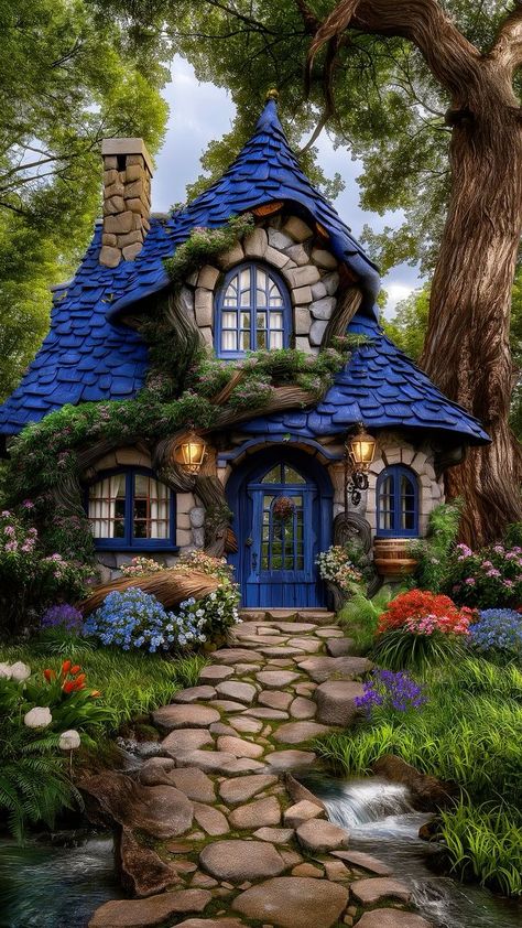 Fairytale House Exterior, Whimsical House Exterior, Fairytale Cottage Exterior, Storybook Cottage Interior, Victorian Cottage House, Fairytale Cottage Interiors, Elven House, Whimsical Architecture, Weird Houses