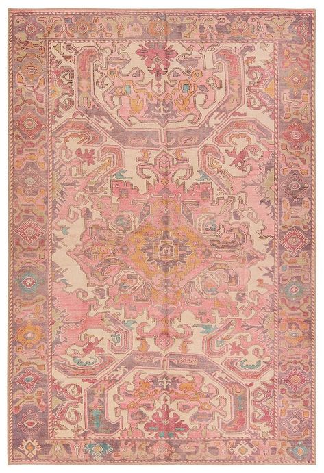 Garcia GAR05 Luxury Rug | Roger + Chris Turkish Traditional, Jaipur Living, Purple Area Rugs, Rug Direct, Gold Cream, 8x10 Rugs, Antique Textiles, Pink Boho, Purple Rug