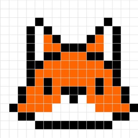 Pixel Art Orange, Pixel Art Autumn, Autumn Pixel Art, Fox Pixel Art, Easy Pixel Art Ideas, Pixel Art Stitch, Pixel Art Animals, Pixel Tattoo, Photo Pixel