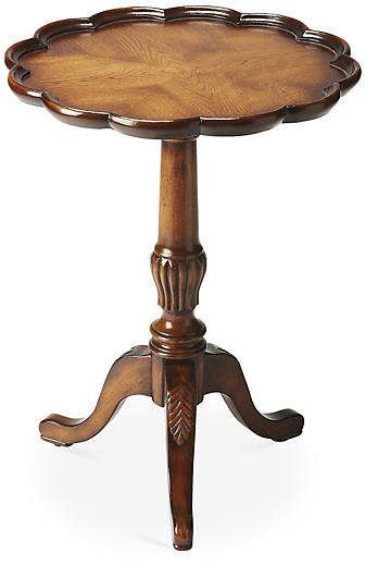 One Kings Lane Hawika Side Table - Honey Brown Lane Coffee Table, Brown Side Table, Antique End Tables, Heritage Furniture, Maximalist Home Decor, Pedestal End Table, Carving Furniture, Lounge Rooms, Drum Side Table