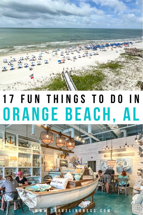 Beautiful turquoise waters and white sand Orange Beach from the balcony of a hotel room and a cute nautical themed coffee shop are a few of the best things to do in Orange Beach, Alabama.