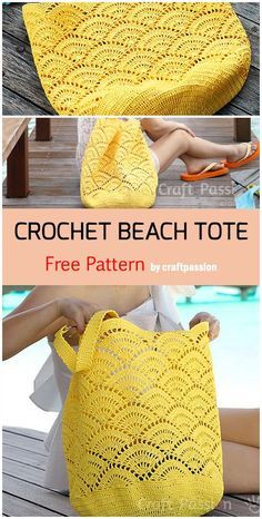 Diy Beach Bag, Crochet Tote Pattern, Tote Crochet, Crochet Beach Bags, Beach Crochet, Confection Au Crochet, Crochet Market Bag, Bag Pattern Free, Crochet Clutch