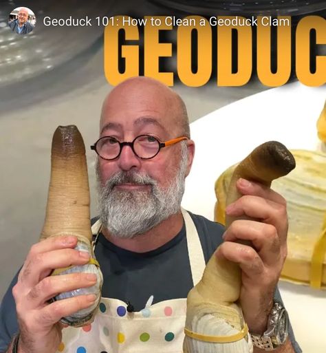 How to Clean a Geoduck 101: Andrew Zimmern Style | Fathom Seafood Essential Oil To Get Rid Of Fish Smell, How To Clean Dungeness Crab, Andrew Zimmern, Cleaning Fish, Dungeness Crab, Natural Juices, Seafood Dishes, Fish And Seafood, Fish Recipes