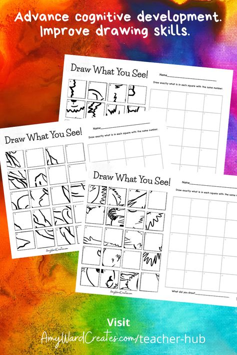 Mystery Drawings are great for brain breaks, drawing practice, early finishers, substitute teacher plans, and fine motor skills. Art Projects For Early Finishers, Art For Substitute Teachers, Art Class Early Finishers, 2nd Grade Drawing Lesson, Early Finisher Art Activities, Art Early Finishers Middle School, Substitute Art Lessons Elementary, Middle School Art Sub Plans, Art Sub Plans Elementary