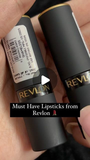 Ambika Nayyar on Instagram: "Must Have Lipsticks from Revlon ❤️ Revlon Super Lustrous the Luscious Mattes Lipstick 💄   Shade 1: Shameless Shade 2: Wild Thoughts   @revlon @revlon_india @revlon_uk   #revlon #revlonlipstick #revloncosmetics #revlonsuperlustrous #revlonphotoready #lipstick #lipsticklover #lipswatch #swatch #lipstickswatch #lipsticks #swatches #lipstickreview #ugc #ugccreator #makeup #wakeupandmakeup #makeupjunkie #beauty #beautyproducts #beautymakeup #beautyfavorites #recommended" Revlon Smokey Rose Lipstick, Revlon Midnight Mystery Lipstick, Revlon Pearl Lipstick Swatches, Revlon Matte Lipstick Shameless, Lipstick Colors For Redheads, Revlon Untold Stories Lipstick, Revlon Bare Affair Lipstick, Revlon Iced Mocha Lipstick, Revlon Nude Lipstick Shades