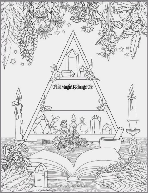 Amy Cesari Coloring Pages, Witch Coloring Pages Free Printable, Witchcraft Coloring Pages, Book Of Shadows Coloring Pages, Wiccan Coloring Pages, Witch Coloring Pages For Adults, Pagan Coloring Pages, Amy Cesari, Coloring Book Of Shadows