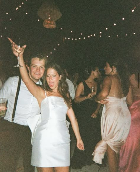 Wedding Reception Film Photography, Gangsta Wedding Theme, Engagement Party Couple Photos, Gen Z Wedding Aesthetic, Wedding Party Aesthetic Dancing, It Girl Wedding, Film Aesthetic Wedding Photography, Film Inspired Wedding Photography, Wedding After Party Aesthetic