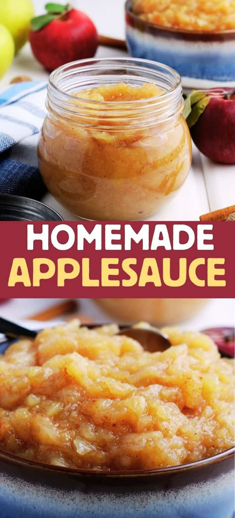 This easy homemade applesauce recipe is perfect to make for a dessert or side dish. Made with fresh apples, sugar and apple juice. Apple Receipts, Best Apples For Applesauce, Apples For Applesauce, Homemade Applesauce Recipe, Easy Applesauce, Applesauce Recipes, Homemade Applesauce Recipes, Homemade Brown Sugar, How To Make Applesauce