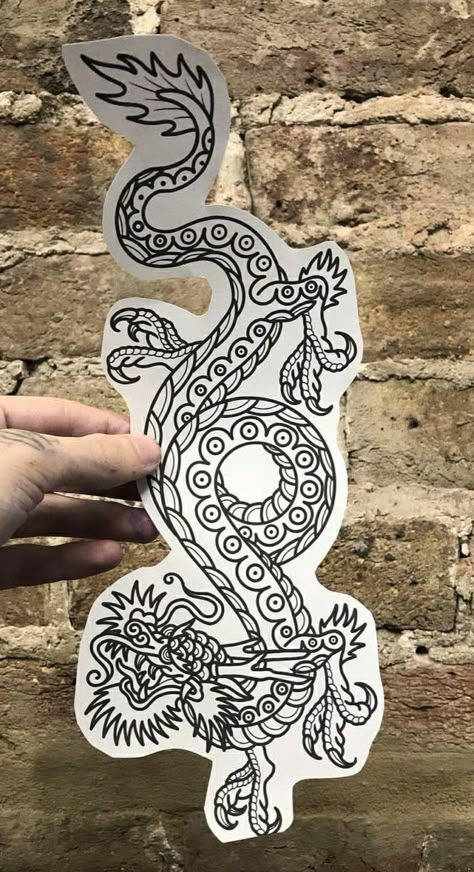 Tradition Dragon Tattoo, Dragon Tattoo Traditional Old School, Old School Dragon Tattoo Designs, American Traditional Dragon Tattoo Black, Traditional Dragon Tattoo Black, Traditional Dragon Tattoo Design, Traditional Dragon Tattoo Flash, Trad Dragon Tattoo, Dragon Flash Tattoo