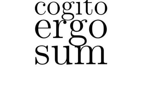 cogito ergo sum - I think, therefore I am Cogito Ergo Sum Tattoo, Philosophy Tattoos, Cogito Ergo Sum, Mobile Music, Aesthetic Board, Fashion Statements, Next Tattoo, My People, Body Mods