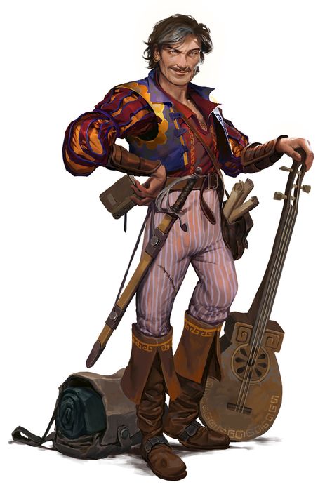 Dnd Bard, Fantasy Heroes, Heroic Fantasy, Human Male, Dungeons And Dragons Characters, Dnd Art, D&d Dungeons And Dragons, Dungeons And Dragons Homebrew, Arte Fantasy