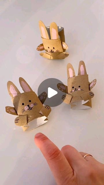 Toilet Paper Doll, Rabbit Crafts For Kids, Storybook Forest, Origami Bunny, Jumping Rabbit, School Kids Crafts, Rabbit Crafts, Toilet Paper Crafts, Shabby Chic Easter