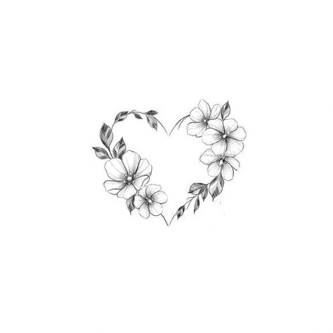 Small Heart Flower Tattoo, Poppy Heart Tattoo, Heart On Sleeve Tattoo Ideas, Dreamy Tattoo Ideas, Heart Flower Tattoo, Small Flower Tattoos, Inspiration Tattoos, Cat Tattoos, Tiny Tattoo