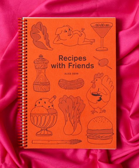 Special edition of Recipes with Friends feat. Tangeringe cover with Tangerine bind A low-fi collection of more than 200 recipes, gathered from the... Cookbook Recipe Design, Recipe Book Graphic Design, Recipe Design Layout, Food Book Design, Best Flyer Design, Food Zine, Cookbook Illustration, Recipes With Friends, Cookbook Cover Design