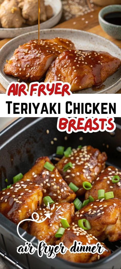 These air fryer teriyaki chicken tenders are perfect for your next gathering! Lightly crisped in the air fryer and coated in a savory teriyaki chicken marinade, they make ideal chicken snacks or crowd-pleasing appetizers. You won’t believe how easy it is to make this teriyaki chicken recipe air fryer, giving you delicious crispy teriyaki chicken in minutes. Chicken Teriyaki Air Fryer, Teriyaki Chicken In Air Fryer, Teriyaki Chicken Air Fryer Recipes, Air Fry Teriyaki Chicken, Airfryer Chicken Breast Recipes, Air Fried Teriyaki Chicken, Terriaki Chicken Recipe Dinners, Airfryer Teriyaki Chicken, Chicken Breasts In Air Fryer