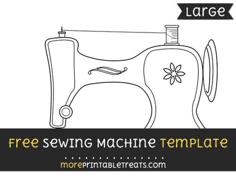 Free Sewing Machine Template - Large Sewing Machine Template Stencils, Sewing Machine Clipart Free Printable, Sewing Machine Images Free Printable, Sewing Machine Template, Pdf Sewing Patterns Free, Thread Catchers, Frugal Gift Ideas, Collage Quilting, Christmas Scrapbook Paper