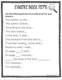 Text evidence sentence starters for students and lots of tips for teaching kids to cite text evidence in reading on Upper Elementary Snapshots: Citing Text Evidence in 6 Steps Text Evidence Sentence Starters, Citing Text Evidence, Citing Evidence, Textual Evidence, Text Evidence, Sentence Starters, 4th Grade Reading, Reading Comprehension Skills, 3rd Grade Reading