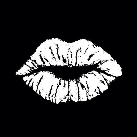 Lips Black Kiss Mark, Y2k Black Symbol, Kiss Mark, White Lips, Dope Quotes, Crafts To Make, Lips, Black And White