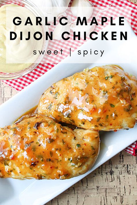 Crunchy Maple Dijon Chicken, Baked Crunchy Maple Dijon Chicken, Maple Butter Chicken, Chicken Maple Syrup Dijon Mustard, Maple Dijon Chicken Sheet Pan, Maple Dijon Marinade, Maple Dijon Chicken Thighs, Maple Soy Chicken, Gluten Free Sauces For Chicken