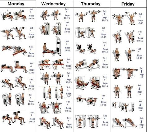 Gym Pic Video Exercise on Instagram: “4️⃣ day split program. Enjoy! #workoutplan #workoutmotivation #workouttips #gymtips #GYMHELP #gymexercises #gymmotivation #exerciseideas…” Sheets Aesthetic, Workouts Routine, Aesthetic Muscle, Chest And Tricep Workout, Workout Sheets, Gym Program, Printable Workout, Workout Program Gym, Workout Plan For Men