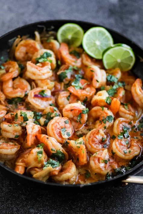 Shrimp Mojo De Ajo Recipe, Mojo Shrimp, Camarones Rancheros, Mexican Shrimp Recipes, Mexican Dinners, Mexican Seafood, Mexican Shrimp, Homemade Corn Tortillas, Mexican Spices