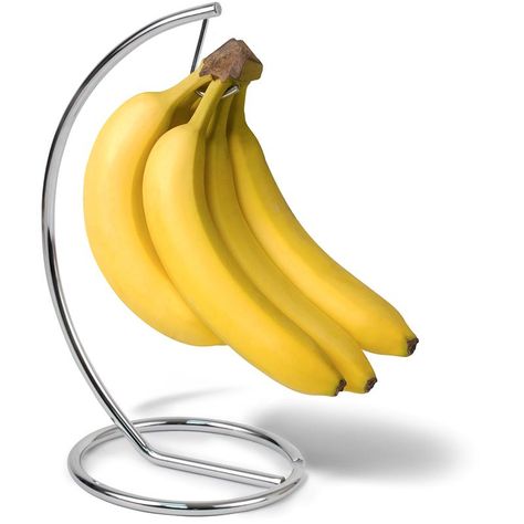 Spectrum Euro Pantry Banana Holder 16.5 X 18 X 33 Cm H Chromewire | Kitchen Stuff Plus #KSPPin2Win Banana Storage, Cpap Cleaning, Banana Holder, Kitchen Basket, Banana Stand, Banana Benefits, Kitchen Wear, Basket Fruit, Flat Wire