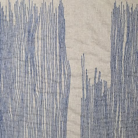 Stitching On Paper, Textile Art Embroidery, Abstract Embroidery, Contemporary Embroidery, Visible Mending, Blue Lines, 자수 디자인, Modern Embroidery, Slow Stitching