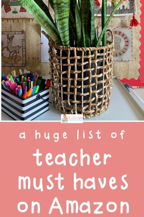 Check out this thorough list of favorite classroom must haves from Amazon! Whether you need to update your classroom decor, classroom theme, classroom organization, or classroom set up, there is something here for every teacher! This is also a great teacher gift guide for teacher appreciation or that special first year teacher in your life! These Amazon teacher must haves are for elementary, middle school, and high school teachers alike! (This is an affiliate post.) Gift For First Year Teacher, Classroom Shopping List, Amazon High School Must Haves, Gift Ideas For New Teachers, Teacher Desk Organization Middle, Gifts For New Teachers Classroom, Classroom Decor Amazon, Gifts For First Year Teachers, First Time Teacher Supplies