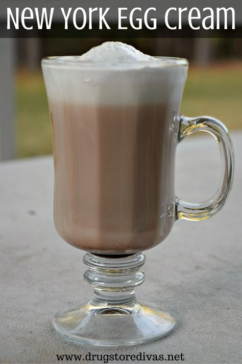 Creme Egg Recipe, Eggs In Cream, Egg Cream, New York Recipes, Egg Cream Drink, Chocolate Egg Cream, Egg Cream Drink Recipe, Vanilla Egg Cream Drink, Egg Cream Recipe