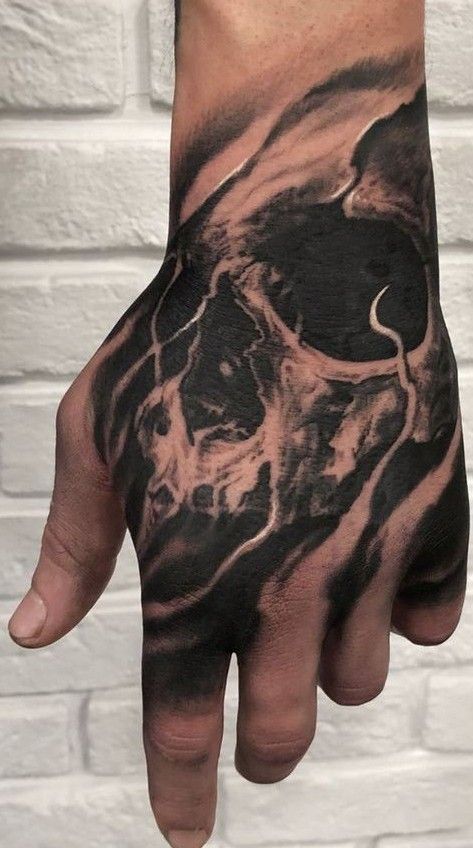 Tattoo Skulls Men, Realism Hand Tattoos For Guys, Skull Tattoos For Men Hand, Skull Tattoos Hand Men, Skull Headress Tattoos, Skull Tattoo For Hand, Best Cover Up Tattoo Ideas For Men, Skull Tattoo Hand Men, Skulls Hand Tattoo