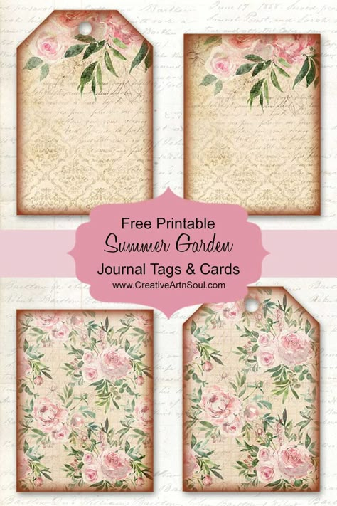 Free Printable Junk Journal Tags and Cards Journal Cards Free Printable, Free Bible Verse Printables, Free Junk Journal Printables, Vintage Labels Printables Free, Vintage Labels Printables, Free Junk Journal, Garden Junk Journal, Printable Journal Cards, Junk Journal Tags