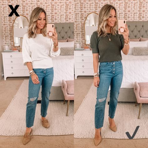 Jeans With Mules Outfit, Mules And Jeans Outfit, Mules With Jeans, How To Style Mules, Outfits With Mules, High Rise Jeans Outfit, Loafers With Jeans, Chic Mom Outfits, Mama Outfits