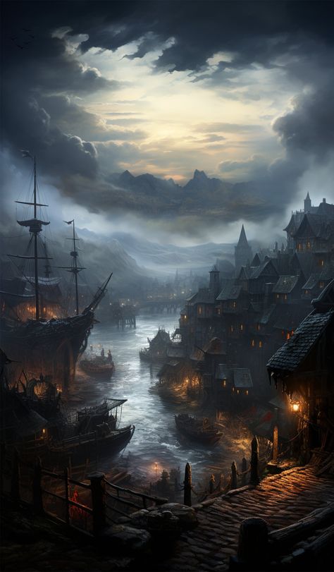 Horizon Machines, Hunt Aesthetic, Dnd Places, Pirate Style, Pirate Books, Pirates Cove, Pirate Art, Sea Of Thieves, Harbour Town