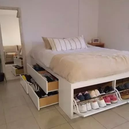 Cama Box Base Sommiers Cajones Madera Multifunción - 160x200 | Mercado Libre Bed Box Frame Ideas, Drawer Bed Design, Base Bed Ideas, Sommiers Ideas, Bed Frame Ideas With Storage, Bed Base Ideas, Bed 160x200, New Home Aesthetic, Bed Designs With Storage