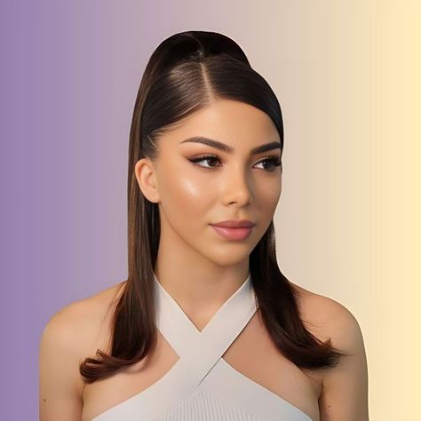 Half-up Half-down Ponytail Hairstyle With Suit, Formal Updos, Elegant Updo, Classic Chic, Model Hair, Up Hairstyles, Braids, How Are You Feeling, Make It Yourself